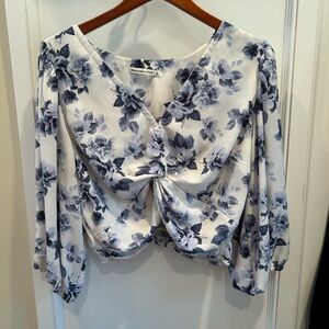 Abercrombie & Fitch Blue Floral Blouse